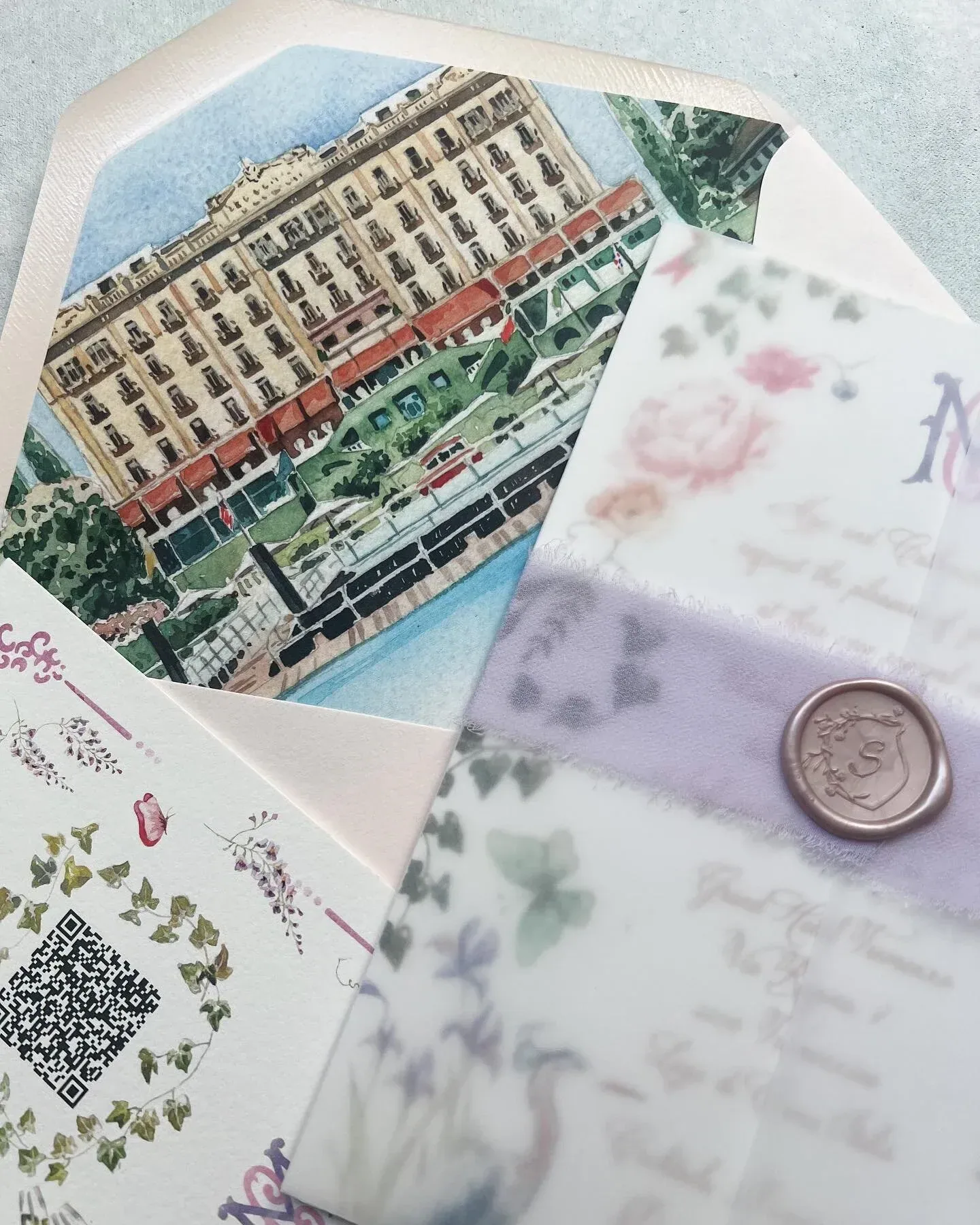 Envelope liners — close detail